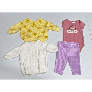 Girls Clothes Size 0-3M Knit Pullover Sweaters, Bodysuit, Leggings Casual